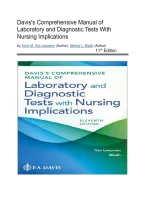Test Bank - Davis's Comprehensive Manual of Laboratory and Diagnostic Tests With Nursing Implications&comma; 11th Edition &lpar;Van Leeuwen&comma; 2025&rpar;&comma; Topics 1-11 &vert; All Chapters Fully Covered