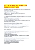 ICC CALIFORNIA UST INSPECTOR EXAM CORRECT 100&percnt;&NewLine;&NewLine;