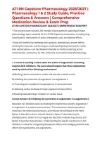 ATI RN Capstone Pharmacology 2026&sol;2027 &vert; Pharmacology 1 & 2 Study Guide&comma; Practice Questions & Answers &vert; Comprehensive Medication Review & Exam Prep