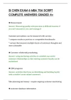 SI CHEN EXAM 6 MBA 706 TESTED&NewLine;QUESTIONS AND COMPLETE SOLUTIONS