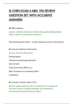 SI CHEN EXAM 6 MBA 706 SCRIPT&NewLine;COMPLETE ANSWERS GRADED A
