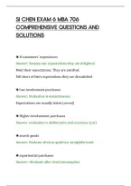 SI CHEN EXAM 6 MBA 706 REVIEW&NewLine;QUESTION SET WITH ACCURATE&NewLine;ANSWERS