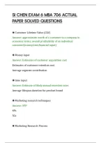 SI CHEN EXAM 6 MBA 706&NewLine;COMPREHENSIVE QUESTIONS AND&NewLine;SOLUTIONS