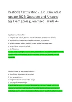 Pesticide Certification Exam &vert; Comprehensive Practice Questions & Study Guide