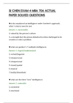 SI CHEN EXAM 4 MBA 706 ACTUAL&NewLine;PAPER SOLVED QUESTIONS