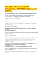 BUILDING INSPECTOR EXAM QUESTIONS & ANSWERS 2026 LATEST UPDATE