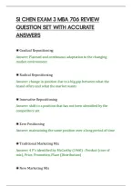 SI CHEN EXAM 3 MBA 706 REVIEW&NewLine;QUESTION SET WITH ACCURATE&NewLine;ANSWERS