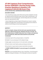 ATI RN Capstone Final Comprehensive Review 2026&sol;2027 &vert; Nursing Study Guide&comma; Practice Questions & Answers &vert; ATI Capstone & NCLEX-RN Exam Prep