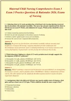 Maternal Child Nursing Comprehensive Exam 3&NewLine;Exam 3 Practice Questions & Rationales 2026&comma; Exams&NewLine;of Nursing