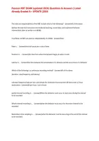 Pearson RBT EXAM &lpar;updated 2026&rpar; Questions & Answers &vert; Latest Already Graded A&plus; UPDATE &vert;2026&NewLine;