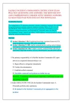 HAZMAT Incident Commander Certification Exam &vert; Practice Questions & Study Guide