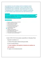 Hazardous Waste Operations Coordination Certification Exam &vert; Practice Questions & Study Guide