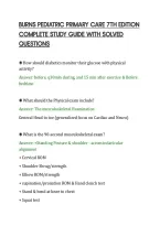 BURNS PEDIATRIC PRIMARY CARE 7TH EDITION&NewLine;COMPLETE STUDY GUIDE WITH SOLVED&NewLine;QUESTIONS&NewLine;