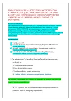 Hazardous Materials Technician Certification Exam &vert; Comprehensive Practice Questions & Study Guide