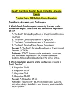 South Carolina Septic Tank Installer License Exam&NewLine;Practice Exam&colon; 200 Multiple-Choice Questions&NewLine;