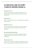 SI CHEN EXAM 2 MBA 706 SCRIPT&NewLine;COMPLETE ANSWERS GRADED A&plus;