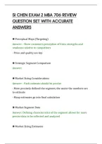 SI CHEN EXAM 2 MBA 706 REVIEW&NewLine;QUESTION SET WITH ACCURATE&NewLine;ANSWERS