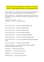 Infantry ALC Forward Observer Procedure Test with all Correct & 100&percnt; Verified Answers &vert;Guaranteed to Pass