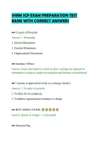 SHRM SCP EXAM PREPARATION TEST&NewLine;BANK WITH CORRECT ANSWERS