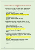 RELIAS LEARNING NURSING TEST&lpar;QUESTIONS AND ANSWERS&rpar; UPDATED &NewLine;2026 