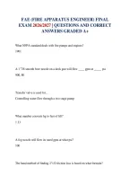 FAE &lpar;FIRE APPARATUS ENGINEER&rpar; FINAL EXAM 2026&sol;2027 &vert; QUESTIONS AND CORRECT ANSWERS GRADED A&plus;&NewLine;&NewLine;