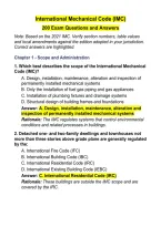 International Mechanical Code &lpar;IMC&rpar;&NewLine;200 Exam Questions and Answers&NewLine;