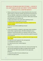 ROPE RESCUE TECHNICIAN EXAM PREP TEST BANK 2 - A REVIEW OF &NewLine;250&plus; LATEST EXAM QUESTIONS AND CORRECT VERIFIED ANSWERS&sol; &NewLine;ROPE RESCUE TECH 1 EXAM PREP &lpar;NEWEST &rpar;