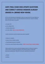 AAPC FINAL EXAM 2026 UPDATE QUESTIONS&NewLine;AND CORRECT VERIFIED ANSWERS ALREADY&NewLine;GRADED A&plus; &lpar;BRAND NEW VISION&rpar;
