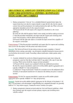 ABSA Surgical Assistant Certification &lpar;SA-C&rpar; Exam 2 &lpar;PDF&rpar; &vert; 2026 Questions & Answers &plus; Rationales &vert; Study Guide
