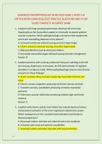 ADVANCED PATHOPHYSIOLOGY NURS 5350 EXAM 2 UNITS 5-8 &NewLine;CERTIFICATION EXAM 2026&sol;2027 PRACTICE QUESTIONS AND STUDY &NewLine;GUIDE COMPLETE ACCURATE EXAM 