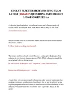 EVOLVE ELSEVIER HESI MED SURG EXAM LATEST &lpar;2026&sol;2027&rpar; QUESTIONS AND CORRECT ANSWERS GRADED A&plus;