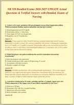 NR 328 Bundled Exams 2026 2027 UPDATE Actual&NewLine;Questions & Verified Answers with Detailed&comma; Exams of&NewLine;Nursing