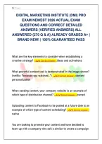 Score A&plus; on DMI Pro Final Exam&colon; 270 Real Exam Questions and Expert-Graded Interventions