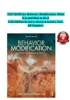 TEST BANK for Behavior Modification&colon; What It Is and How to Do It &NewLine;12th Edition by Garry Martin & Joseph J&period; Pear&period; All Chapters 