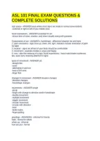 ASL 101 FINAL EXAM QUESTIONS & COMPLETE SOLUTIONS&NewLine;&NewLine;
