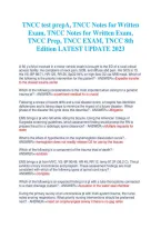 TNCC Test Prep &mdash; TNCC Notes for Written Exam&comma; TNCC Prep&comma; TNCC Exam Study Guide With Complete Questions and Verified Answers &lpar;Trauma Nursing Core Course&rpar;
