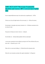 Urinalysis and Body Fluids Exam Questions and Verified Answers &mdash; Microscopic Urine Sediment Study Guide &lpar;2024&rpar;