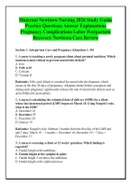 Maternal Newborn Nursing 2026 Study Guide &NewLine;Practice Questions Answer Explanations &NewLine;Pregnancy Complications Labor Postpartum &NewLine;Recovery Newborn Care Review