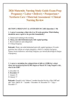 2026 Maternity Nursing Study Guide Exam Prep &NewLine;Pregnancy &bull; Labor &bull; Delivery &bull; Postpartum &bull; &NewLine;Newborn Care &bull; Maternal Assessment &bull; Clinical &NewLine;Nursing Review
