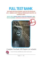 TEST BANK FOR Evolutionary Analysis 5th Edition by Jon C&period; Herron&comma; Scott Freeman All Chapter 1-20 Complete&NewLine;