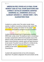 Official American Red Cross ACLS Certification Prep Pack &lpar;2026 Edition&rpar; &ndash; 100&percnt; Verified Answer Key