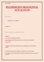 RN Community Health Nursing Final Exam Review&colon; 180&plus; Questions & Rationales &lpar;Latest 2024&sol;2025&rpar;