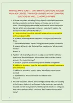 MARYVILLE PATHO NURS 611 EXAM 3 PRACTICE QUESTIONS 2026&sol;2027 &NewLine;AND A NEW UPDATED STUDY GUIDE COMPLETE ACCURATE EXAM REAL &NewLine;QUESTIONS WITH WELL ELABORATED ANSWERS