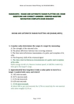 RADAR&sol;ARPA &ndash; RADAR AND AUTOMATIC RADAR PLOTTING AID &vert; EXAM QUESTIONS AND CORRECT ANSWERS &vert; VERIFIED MARITIME NAVIGATION COMPLETE EXAM 2026&sol;2027&NewLine;&NewLine;&NewLine;