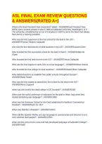 ASL FINAL EXAM REVIEW QUESTIONS & ANSWERS&lpar;RATED A&plus;&rpar;
