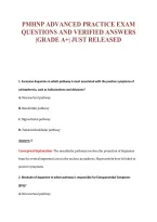 PMHNP ADVANCED PRACTICE EXAM&NewLine;QUESTIONS AND VERIFIED ANSWERS&NewLine;&vert;GRADE A&plus;&vert; JUST RELEASED