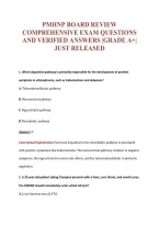 PMHNP BOARD REVIEW&NewLine;COMPREHENSIVE EXAM QUESTIONS&NewLine;AND VERIFIED ANSWERS &vert;GRADE A&plus;&vert;&NewLine;JUST RELEASED