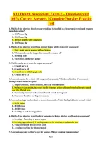 ATI Health Assessment Exam 2 Prep 2026&sol;2027&colon; Question Bank & Rationales