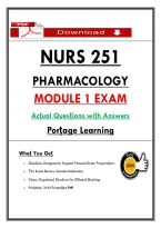 NURS 251 &NewLine;PHARMACOLOGY &NewLine;MODULE 1 EXAM  &NewLine;Acṭual Quesṭions wiṭh Answers  &NewLine;Porṭage Learning 