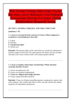 2026 Nursing Virology Study Guide Practice &NewLine;Questions Answer Rationales Viral Pathogens &NewLine;Transmission Infection Prevention Clinical &NewLine;Manifestations Diagnostic Testing